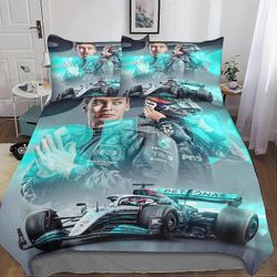 Kerota F1 kilpapussilakana, F1-kuljettajien vuodevaatteet pojille ja tytöille, mikrokuituvuodevaatteet tyynyliinalla Single135x200cm