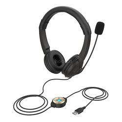 Usb kablet headset med støjreducerende mikrofon på ørecomputerens hovedtelefon Call Center Øretelefon lydstyrkekontrol Højttaler Mikrofon Lydløs ju...
