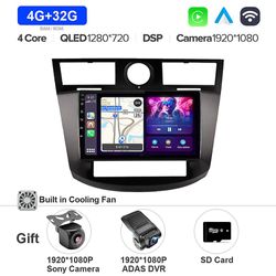 Bicaco 9" Android 13 til Chrysler Sebring Cirrus 2008 - 2010 Sort Multimedia Navigation GPS Video Autoradio Player Car Carplay Monitor 4G-32G CAM DVR