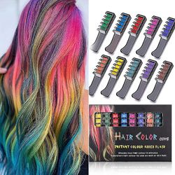 Jying 6-10pcs Børn Farverige Hair Dye Comb Legetøj Fashion Party Hair Chalk Comb Set Girl Engangs hårfarvning Comb 6 farver