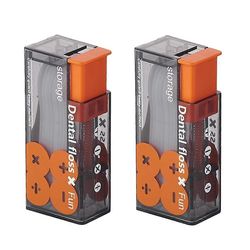 2 kpl automaattisia kannettavia hammaslankalaatikoita, säilytys 10 hammaslankaa