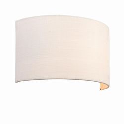 Endon Collection Lighting Obi 1 lyser op og ned væg lys vintage hvidt linned, polyester bomuld, E27