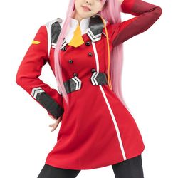 Eocici Darling i Franxx Zero To Cosplay Party Costume Uniform Kvinder Red Dress Anime Outfits Sæt gaver rød S