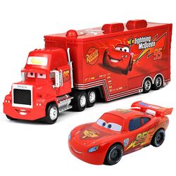 Film Biler 2 3 tegn Lightning Mcqueen &; The King & Chick Hicks & Mack Truck Onkel Metal Die-cast Toy Cars Vehical Model For Kids Bursdag Gaver