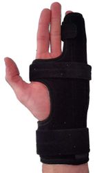 Metacarpal Left - Pieni/med-sormen lastan käsituki vaaleanpunainen sormilasta nyrkkeilijämurtumiin, katkennut rengas, pieni sormi valettu, liipaisi...