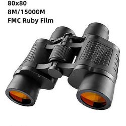 Kiikarit 80X80 Suuri suurennus Pitkän kantaman ammattimainen kaukoputki HD kannettavat okulaarit Siviililuokan yönäkö Binoculo 80x80 Ruby-kalvo