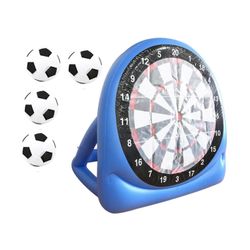 Jättimäinen puhallettava jalkapallomaalitaulu aikuisille perheviihde takapiha sininen 150cmx110cmx150cm