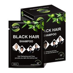 Jying 5-20st Instant Black Hair Shampoo Hair Dye 5 minuter gör grått vitt hår färgat mörksvart glänsande hår styling 5pcs