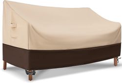 Patio Møbler Cover Vanntett, Heavy Duty Utendørs sofa Cover, 600 D Oxford Cloth Sofa Cover med ventiler og håndtakbeige / brun 1 pakke, liten