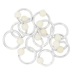 BodyJewelryOnline Pakke med 13 fangenskab ring 14g med glød i de mørke akryl perler