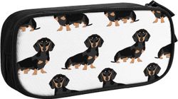 Kerota Mäyräkoira Weiner lemmikkikoirat Suuri kynälaukku, jossa on 2 osastoa Pen Pen -kotelo Lyijykynäpussi Järjestäjä tytöille Pojat Opiskelija Ko...