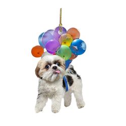 Auton söpö koira roikkuu koriste kuplia roikkuvat koriste decors 2d vaikutus