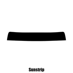 Window-Tint Sun Strip til Renault Twingo 3-dørs Hatchback - 1993 til 2004 pre-cut sunstrip 5% limo sort