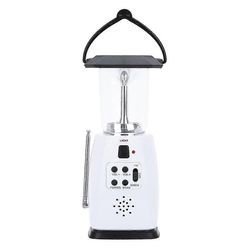 Kannettava käsikampi 8 LED-lyhtyä Salamavalo radion hätävalolla Aurinkosähkölamppu patikointiin, retkeilyyn, kalastukseen