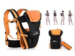 Ruili Baby Carrier Multi-position Front &Back med bælte Orange