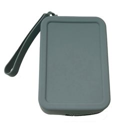 Kosmeettinen järjestäjä Silikoninen meikkipussi Vedenpitävä matka-hygienialaukku mukavalla kahvalla Helppo puhdistaa naisille Oliivinvihreä