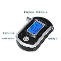 Bærbar, letvægts breathalyzer / Breathalyzer LCD-skærm bærbar elektronisk breathalyzer halvleder sensor (20 tips inkluderet, batterier ikke i