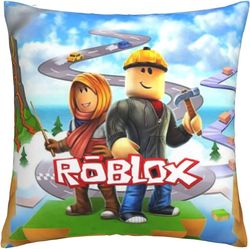 Myke putetrekk putevar,Roblox dekorative store firkantede fargerike vaskbare putevar til stue, sofa, soverom, hjemme bil