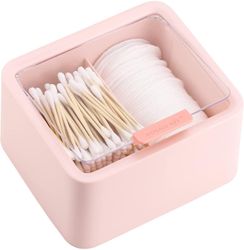 Linkrunning 2 opbevaringsbokse-2 uafhængige vatpinddispensere, tandtrådsholdere, der bruges i badeværelser, soveværelser, bomuldskugler, bomuldspud...