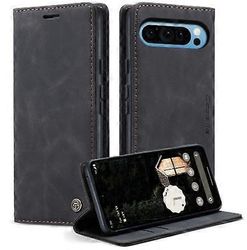 DUX DUCIS Skin Pro -sarja Google Pixel 9/Pixel 9 Pro -kotelokortin pidikkeelle Käännettävä nahkainen puhelimen kansi - Musta