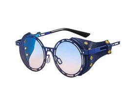 Langytx 2022 Nye kvinders solbriller Round Frame Avantgarde Solbriller Briller Metal Punk Steam Fashion Ins Street Solbriller til mænd PUK4 Normal