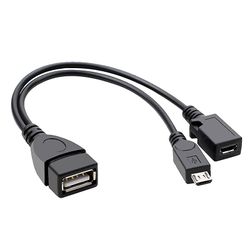 Micro Usb Otg kabel hdd SSD USB-forlængerledning Ekstra strømforsyning Micro Usb mandlige til Usb kvindelige splitter wire