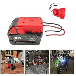 Akkusovitin Milwaukee M18 Xc 18V: lle telakkavirtaan 2 johdotuksen lähtö DIY-yky