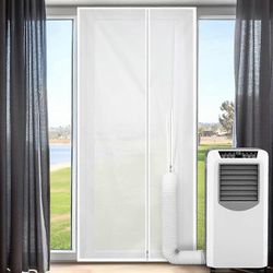 Oven tiiviste siirrettäville ilmastointilaitteille, 90 * 210 cm ilmastointilaite Ikkunan ovi Weatherstrip tiivistesarja, helppo asentaa Porausta ei...