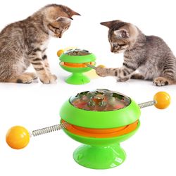 Fantasia Wheel Toy Teaser Cat Stick med pebermynte Ball grøn