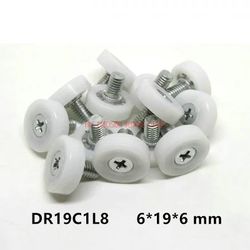 Dr19c1l8 skrueskiveleje 6*19*6 mm (2 stk)Døre og rullestumme hjul Pom 626 M6*8 Plastbeklædte lejer