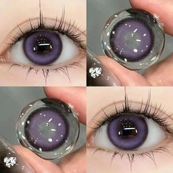 Aionyaaa Kisseye 1par røde farve kontaktlinser receptpligtig nærsynethed halloween røde øjne linser skønhed pupil makeup linser gratis forsendelse ...