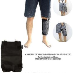 2000 ml puettava virtsapussi miehille - seniorien virtsankarkailumallisto suppilolla, musta verkkokangas