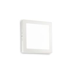 Ideal Lux Lighting Ideel Lux Universal - LED 1 Lys indendørs firkant Medium Flush Lys Hvid
