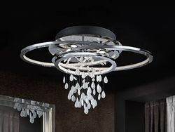 Schuller Lighting Schuller Bruma - 5 Lys Krystal Flush Loft Light Chrome, GU10