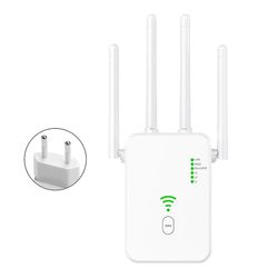 1200Mbps WIFIrepeater langatonReitittimen alueetExtenderit SignalBooster 2.4G 5G EU-pistoke 300M white