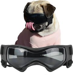 Koiran suojalasit pienille roduille Koiran aurinkolasit, Easy Wear Dog Uv -aurinkolasit pienille / keskisuurille pentukoirille Musta