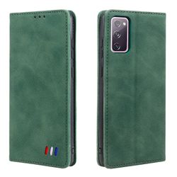 Etui til Samsung Galaxy S20 Fe Cover Magnetisk lukning tegnebog Book Flip Folio Stand View Læder cover Stødsikker - Grøn