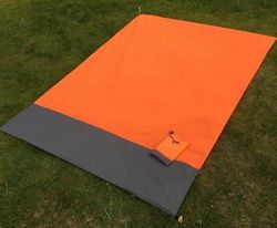Witdreamer Vandtæt strandmåtte foldbar camping udendørs picnic stor madras Orange 210*200cm