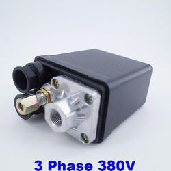 Højkvalitets 175psi 10bar 20a 3-faset luftkompressor trykafbryderreguleringsventil - 1 port - 6-8bar Range_th