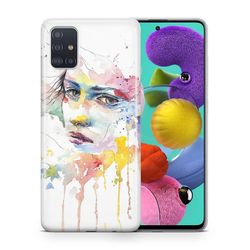 König Taske mobiltelefonbeskytter til Samsung Galaxy A21s Case Cover Bag Bumper Cases TPU Kvinders ansigt