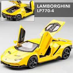 LP770 750 1:32 s Autoseos urheiluautomalli Diecast Sound Super Racing Nosto häntä kuuma auton pyörä lahjaksi LP770 keltainen nobox