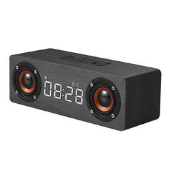 M5C Subwoofer Puinen Kello Bluetooth 4.2 Kaiutin, Tuki TF-kortti ja 3.5mm AUX & FM Radio
