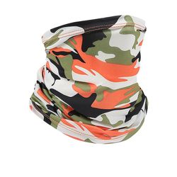Solbeskyttelse Variabel Bib Neck Udendørs Ice Wire Riding Mask Mænd og kvinders tynde fiskehoved Cover Sports Magic Tørklæde Orange camouflage