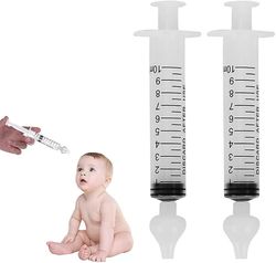 Xqday Våd Baby 2pcs 10ml nasal vandingsanlæg med sprøjter Sikker næse pipette næse