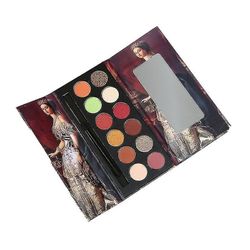 12 farver Kvinder Noble Maleri Papir Sag Makeup øjenskygge i en palet|bronzers &highlighters