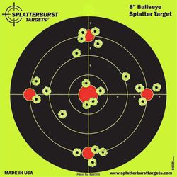 Splatterburst-kohteet - 8 x 12 tuuman tikku ja roiske minisiluetti - Itseliimautuvat ammuntakohteet - Ase - Kivääri - Pistooli - Pistooli - Airsoft...