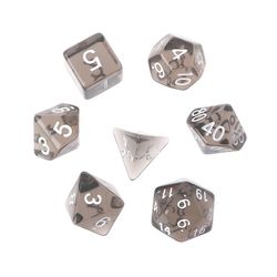 7stk Klar Polyhedral Spil Terninger til Dragon Pathfinder D20 D12 2xd10 D8 D6 D4 Sort