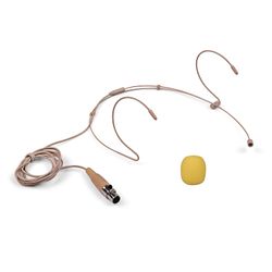 Letvægts hovedbåret headset Mikrofonkondensator Mikrofon 3-benet Mini XLR-stik til trådløs bodypack Tran 3 pin XLR