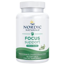 Nordic Naturals Omega Focus sitikoliinilla & Bacopa Monnieri Uute 1280mg pehmeillä geeleillä 60