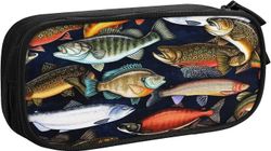 Kerota Penaali Makea vesi Kala Suurikapasiteettinen kynälaukku Kynäkotelo Pussipöytä Järjestäjä pojille Tytöt Lapset Lapset Koululaiset Toimistotar...